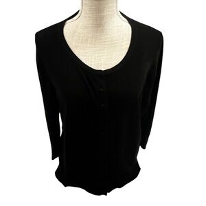 Philosophy Elegant Black Button Down Cardigan Blouse Women’s 1X